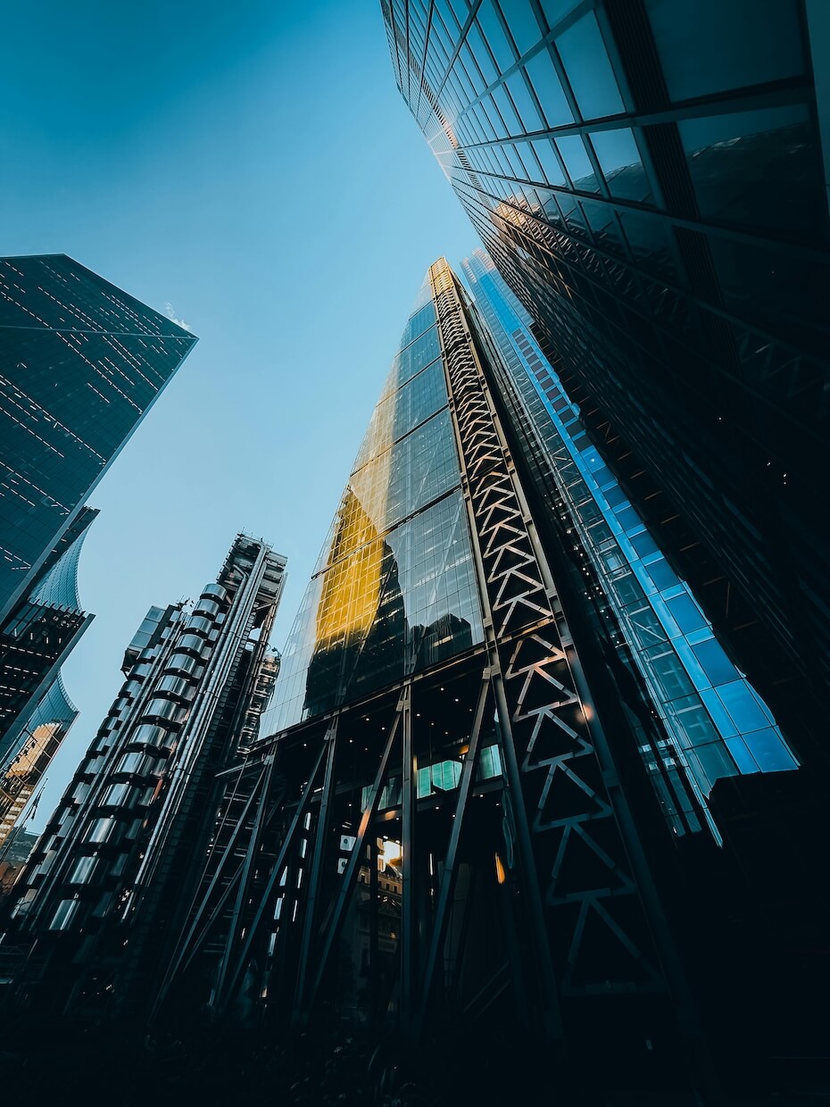 Commercial buildings in a financial district
