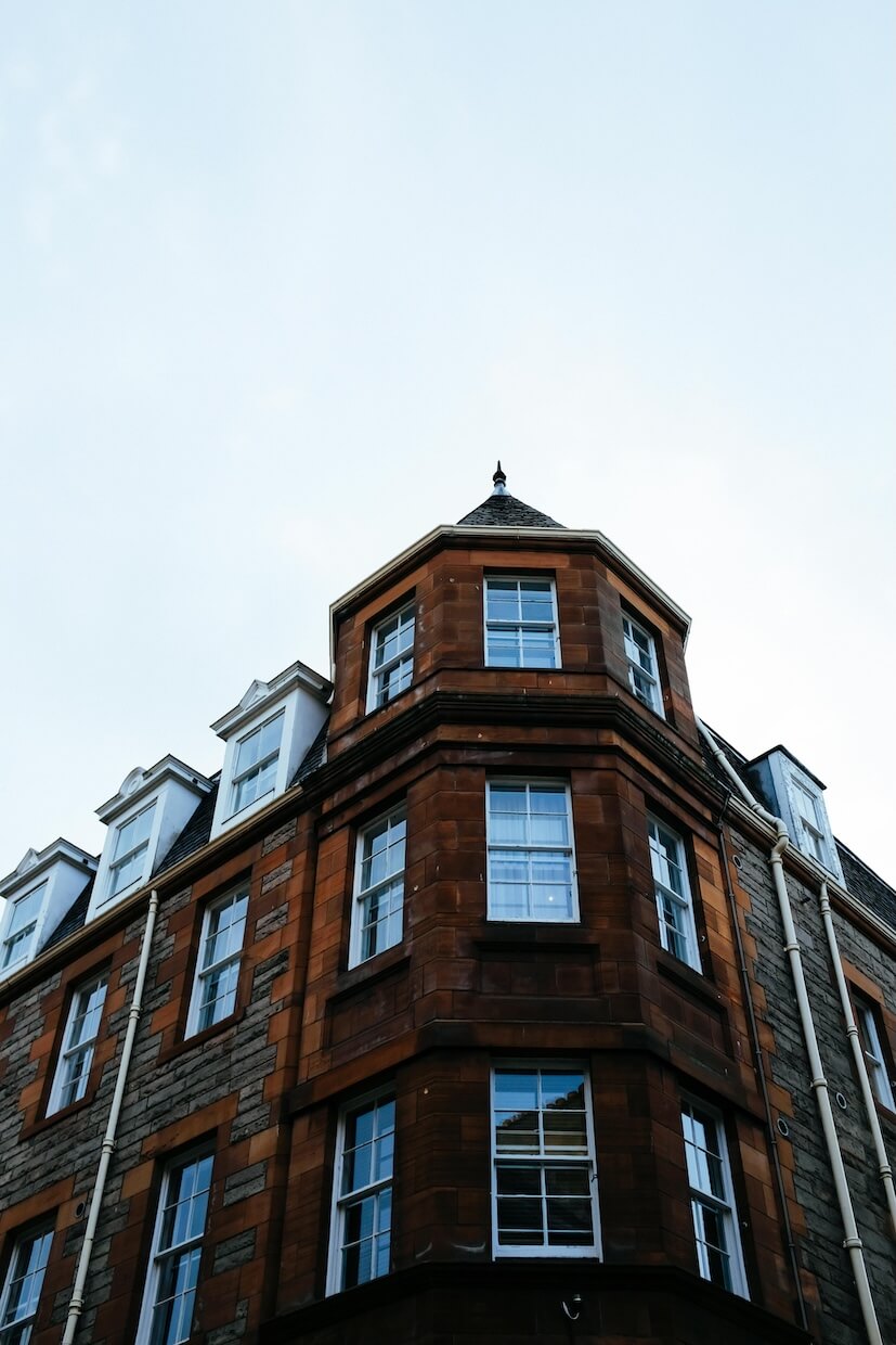 A completed residential block being let